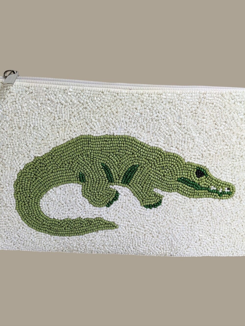 The Royal Standard Alligator Beaded Crossbody W/ Replacement Strap, Has A Flaw